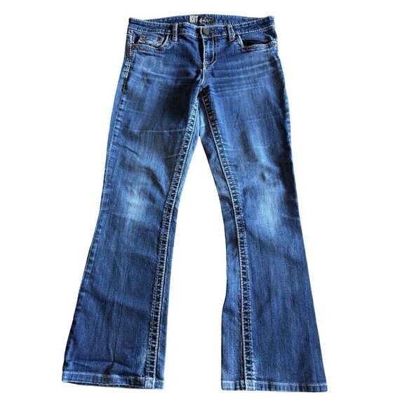 Kut From The Kloth Boot Cut Pocket Embroidered Blue Denim Jeans Women’s Size 8 - Picture 1 of 8